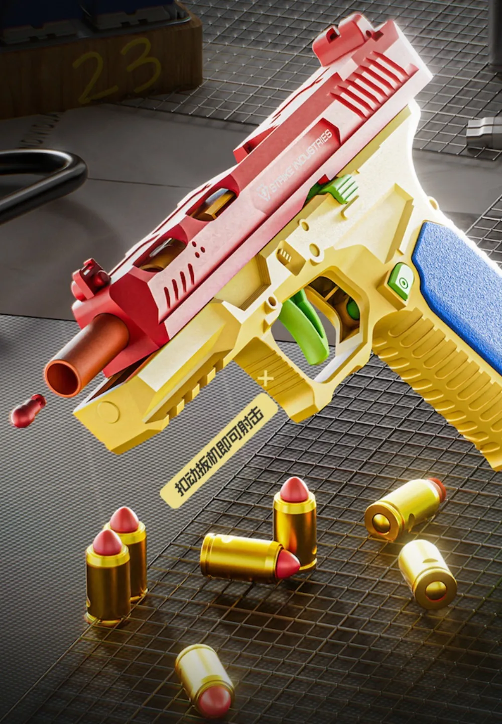 SIG17 Baustein-Spielzeugpistole, kontinuierlich feuernde Blowback-Soft-Bullet-Pistole, leere Hängepistole, Kindergeschenk – Detail 15