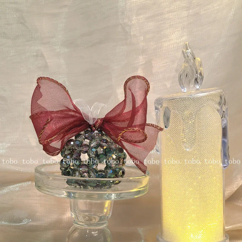 4pc Children Desk Dollhouse Garden Car Home Decoration Cute Gift for Kids Christmas Gift Ball Box Crystal Bead Resin Simulation
