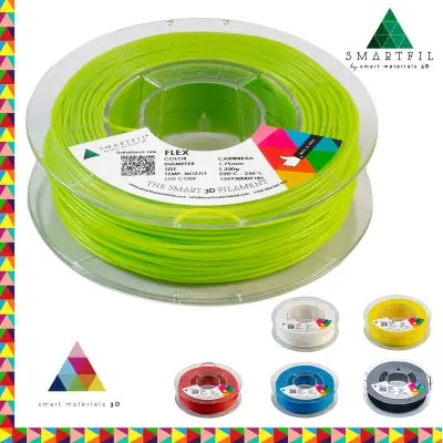 FLEXIBLE Filament Smartfil 1,75mm 330gr Smart Materials 3D printer FDM Creality Ender Prusa shipped Spain 6 Color