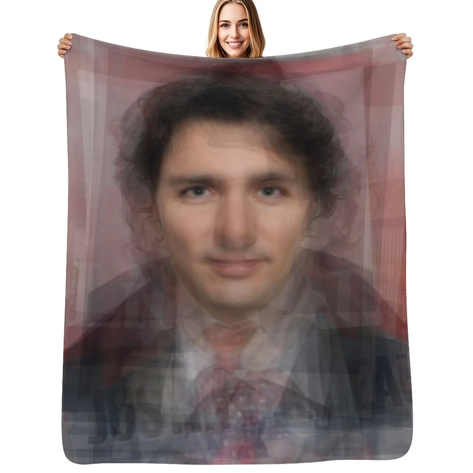 Justin Trudeau Portrait Throw Blanket Versatile Cozy Throw Blanket for All Occasions