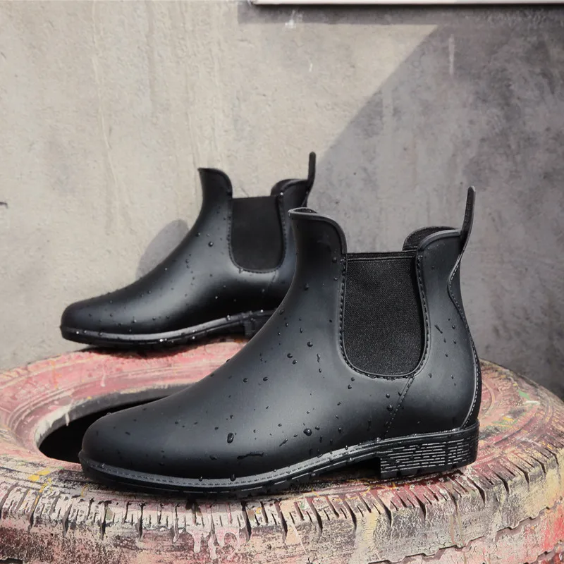 Fashion Chelsea Boots krótkie kalosze damskie kalosze przeciwdeszczowe antypoślizgowe buty wodne dla dorosłych kalosze