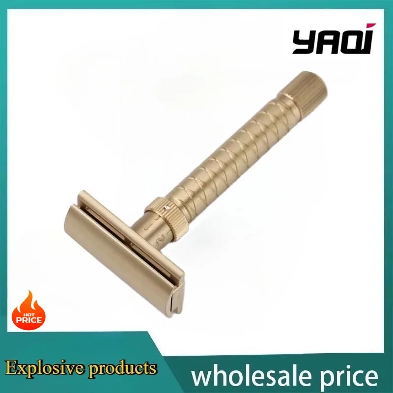 2026 Beard Shaver Yaqi 100% Brass Material Adjustable The Final Cut - Brass V2 Safety Razor Collectibles Gift For Boyfriend