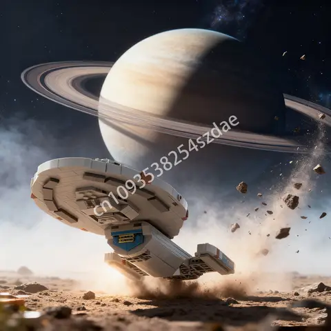 486pcs MOC Intrepid Class Starship Star Trek Model Building Toys Blocks Construction Assemble Christmas Gifts DIY Creative Kids