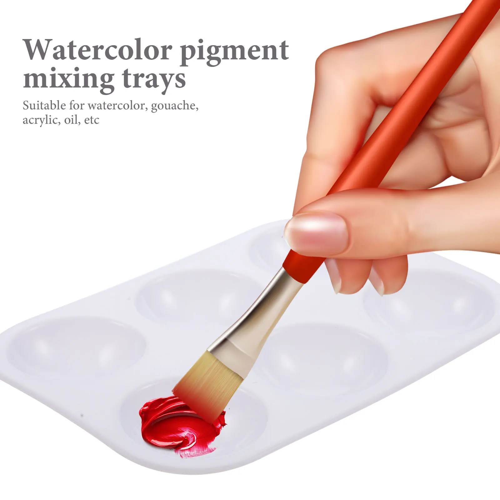 

12pcs Plastic Watercolor Palettes 12 Grids Compact Art Painting Supplies For Oil Painters Students Artists Multi-Functional