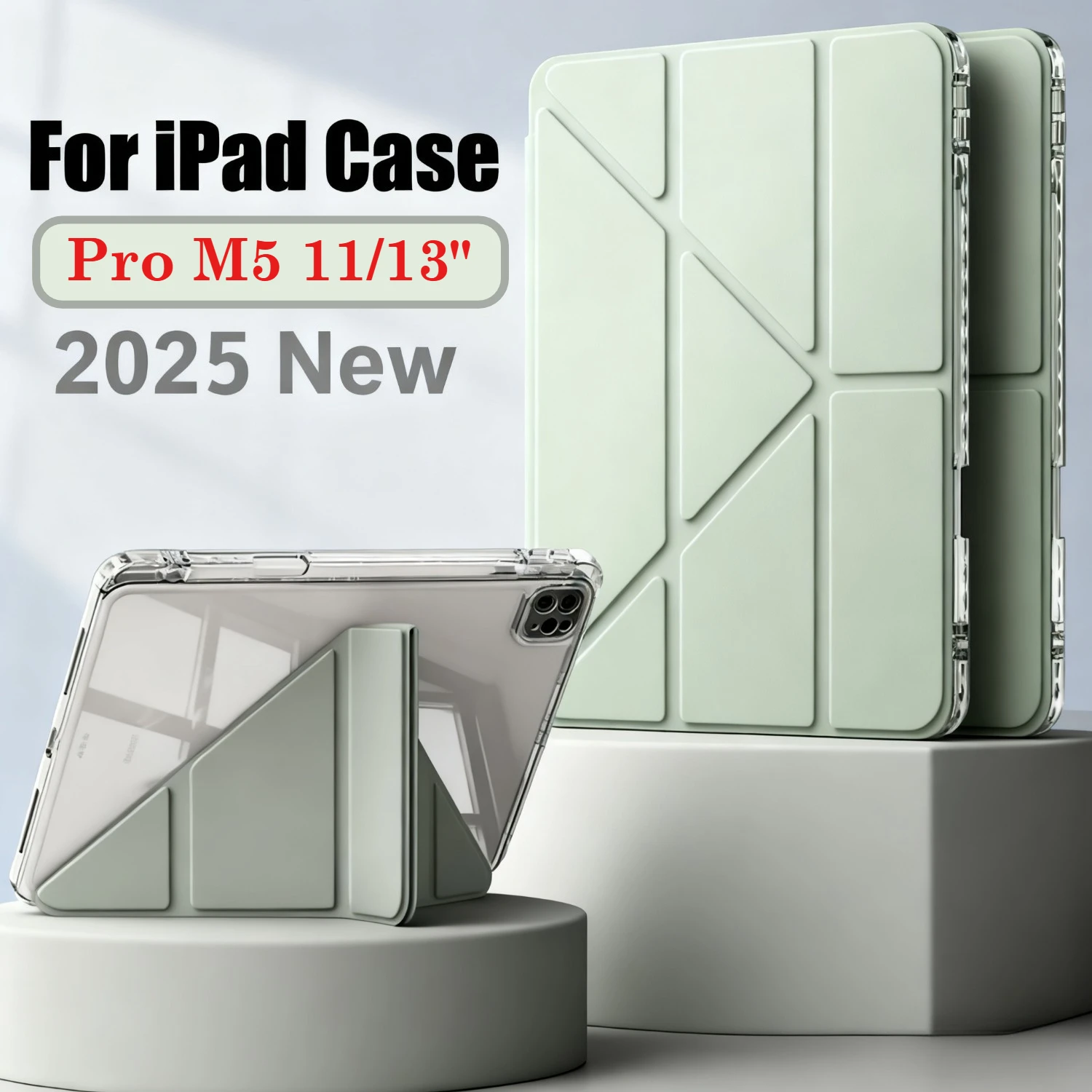 

Акриловый чехол Y-Fold для нового iPad Pro M5 6-го поколения 11 13 дюймов Funda для iPad A16 11th 10th 12.9 Air 7 6 5 4 3 M3 M2 M4 10,2-дюймовый чехол
