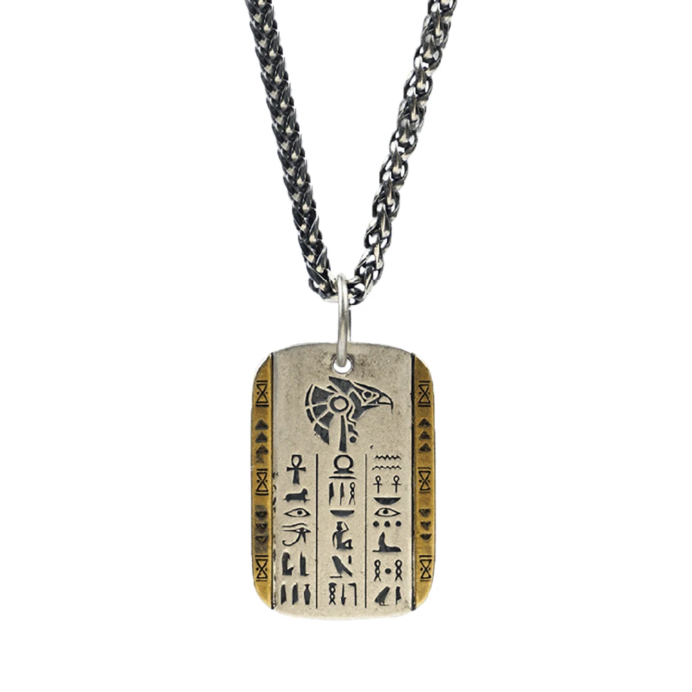

S925 Sterling Silver Anubis Pendant Necklace Egyptian God of Death Jewelry for Men Gothic Fashion Accessory Occult Gift