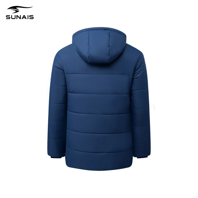 SUNAIS Kid Winter Jacket Mid‑length Sports Training Coat Child Overcoat Outrwear Warm Cotton Padded Winter Coat Boys Girl 730741