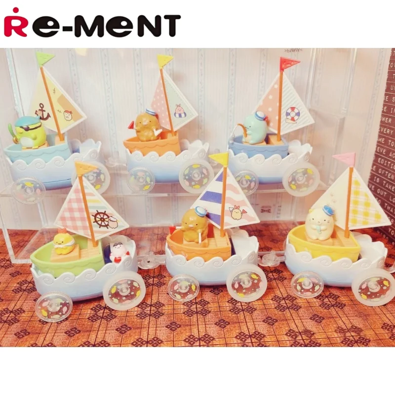 리멘트 스미코구라시 요트 블라인드 박스 수집용 미니어처 만화 장난감 산엑스 6개 세트 화이트 베어 톤크차츠 리자드