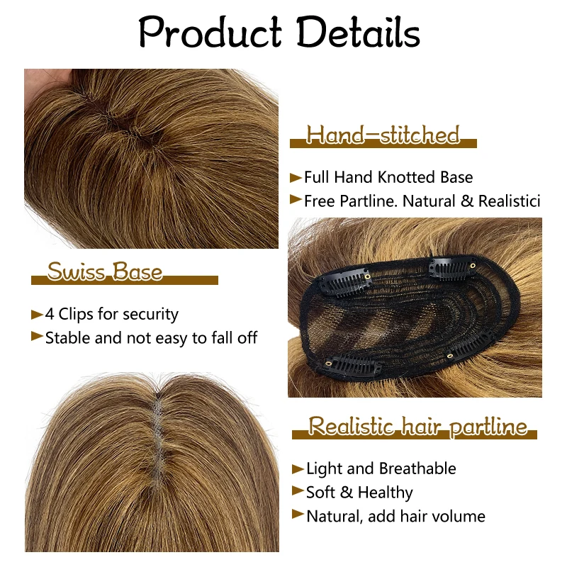 100% cabelo humano 9x14cm rede de cabelo uma peça extensões de cabelo peruca superior peça topper com clipes peruca toppers feminino com desbaste cabelo