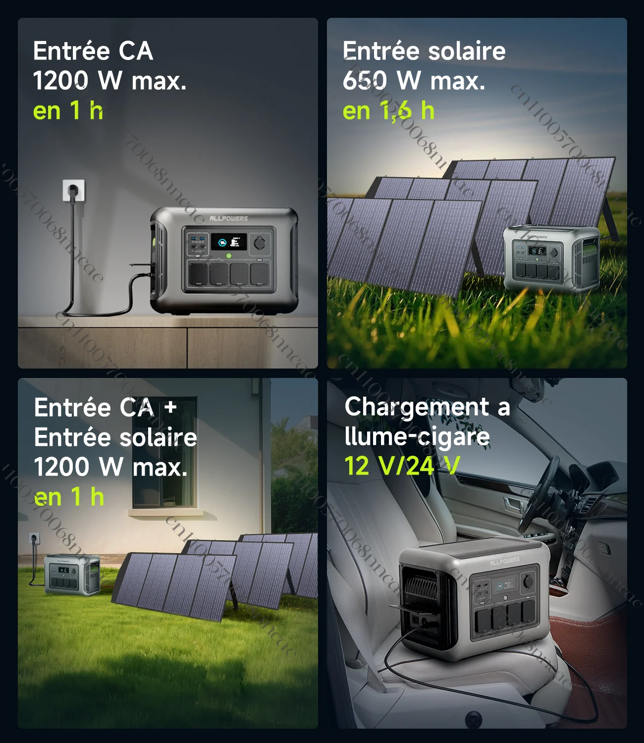 LiFePO4 Portable Power Station 1440Wh 1500W, 10-Year Lifespan Solar Generator w/ Pure Sine Wave AC for Home Backup RV Camping