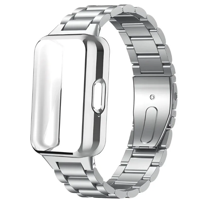 Custodia protettiva per Samsung Galaxy Fit 3 SM-R390 Custodia in TPU + cinturino in metallo per Samsung Galaxy Fit 3 Accessori per cinturini in acciaio inossidabile