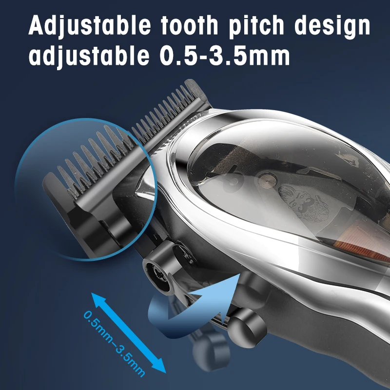 New Electric Hair Clipper Magnetic Suspension High Speed High Power Rechargeable Electroplating Electric Hair Trimmer Men's Care