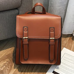 Solid Soft Interior Compartment Backpacks Casual Flap Pocket Hot Sale Bags for Women Fahsion Interior Zipper Pocket  Backpacks