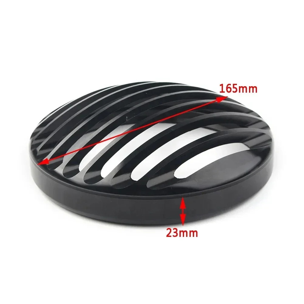 

For Harley Sportster XL 883 1200 Motorcycle 5 3/4" 5.75" LED Headlight CNC Grill Cover Black ABS XL1200 XL883 X48 2004-Up