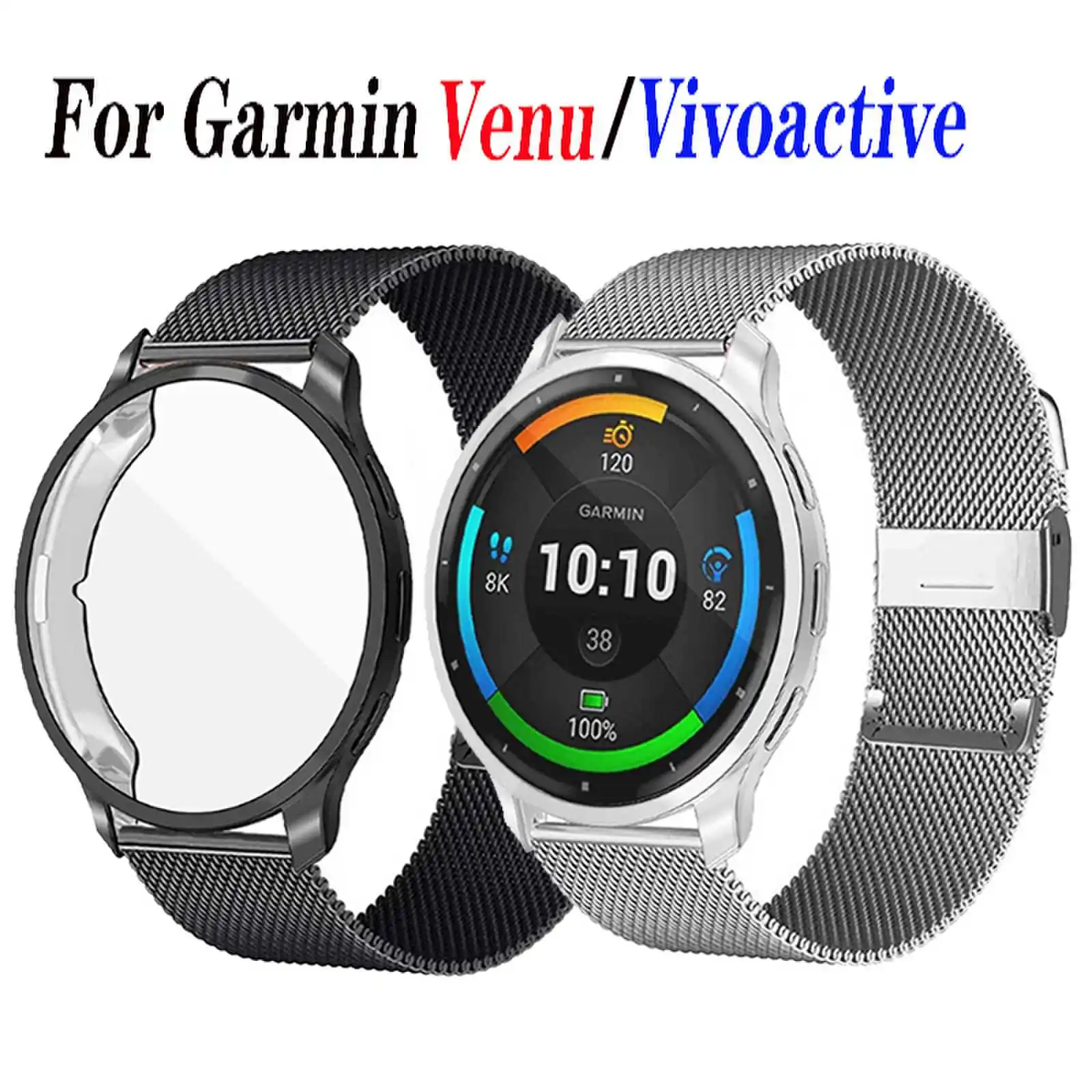 

Ремешок для смарт-часов Garmin Benz 3S 2S, ремешок для смарт-часов Garmin Vivoactive 4, браслет для Garmin CAME 3 2 Plus, 2 в 1