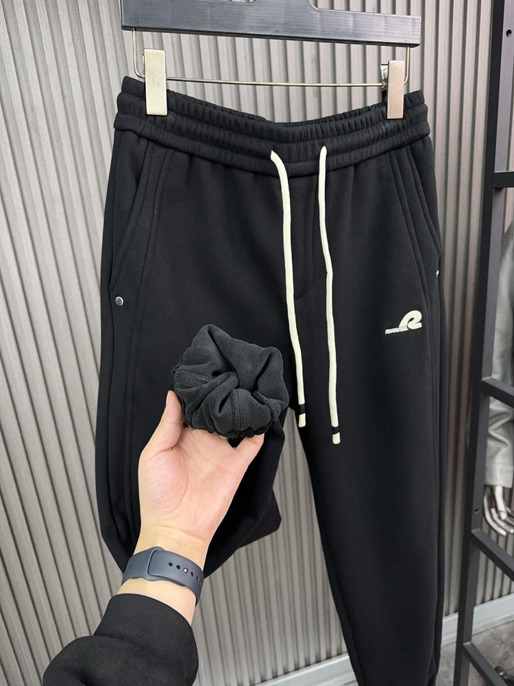 

Мужские широкие брюки на подкладке Fce, удобные осенне-зимние повседневные брюки Faion Ci Sle, облегающие брюки с манжетами