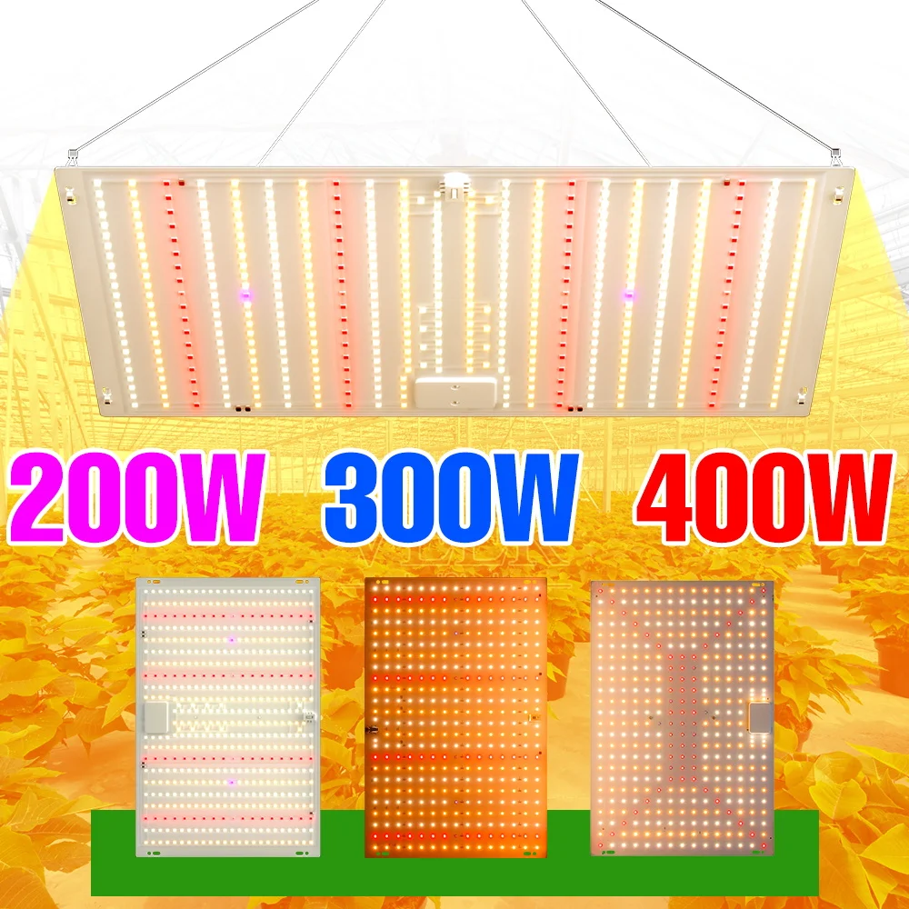 

400W Full Spectrum Indoor Grow Light LED Quantum Board Plant Lamp 110V Greenhouse Tent Vegs Flower Cultivate Lighting US/EU Plug