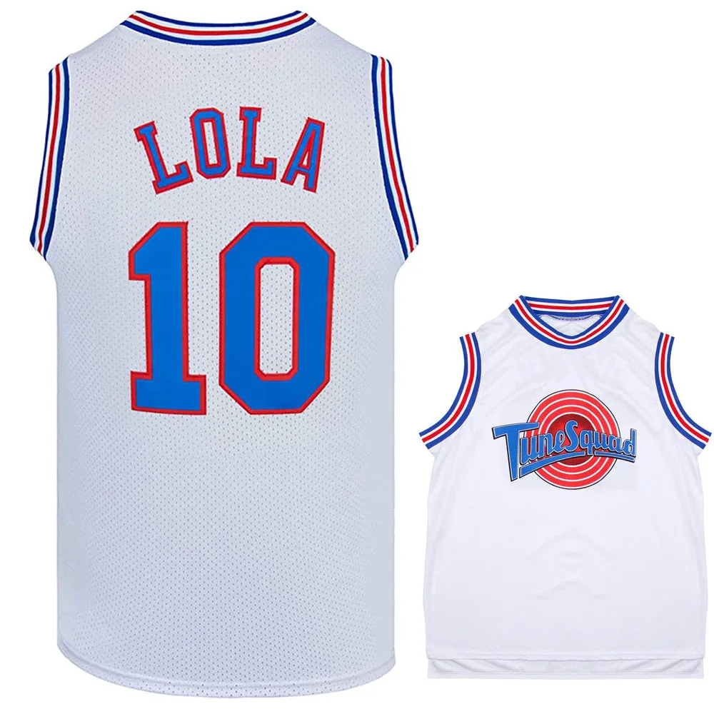 Movie Cosplay Costumes SpaceJamTuneSquad #23 #1 BUGS #10 LOLA #22 Murray Bunny Adult Men Basketball Jersey Stitched