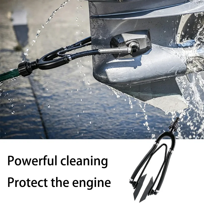 Outboard Motor Flush Clamp, Boat Engine Flushing Tool, Outboard Test Clamp, Motor Water Circulation Flusher for Speedboats