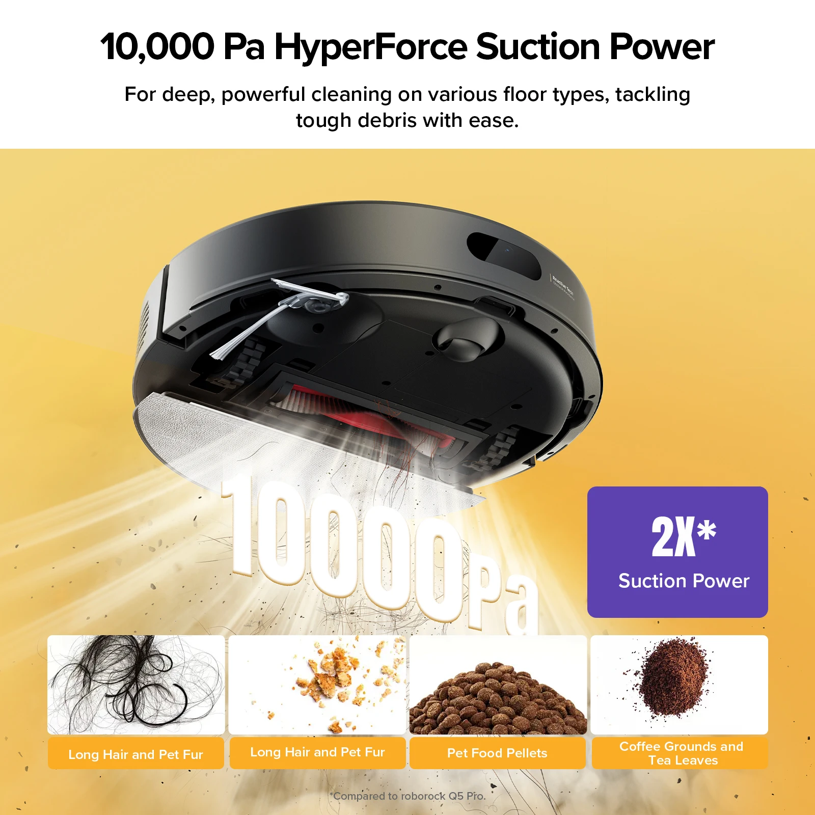 roborock Q7 TF + ممسحة مكنسة روبوتية 10000Pa شفط نظام مزدوج مضاد للتشابك لسجادة شعر الحيوانات الأليفة 7 أسابيع ملاحة ذاتية التفريغ