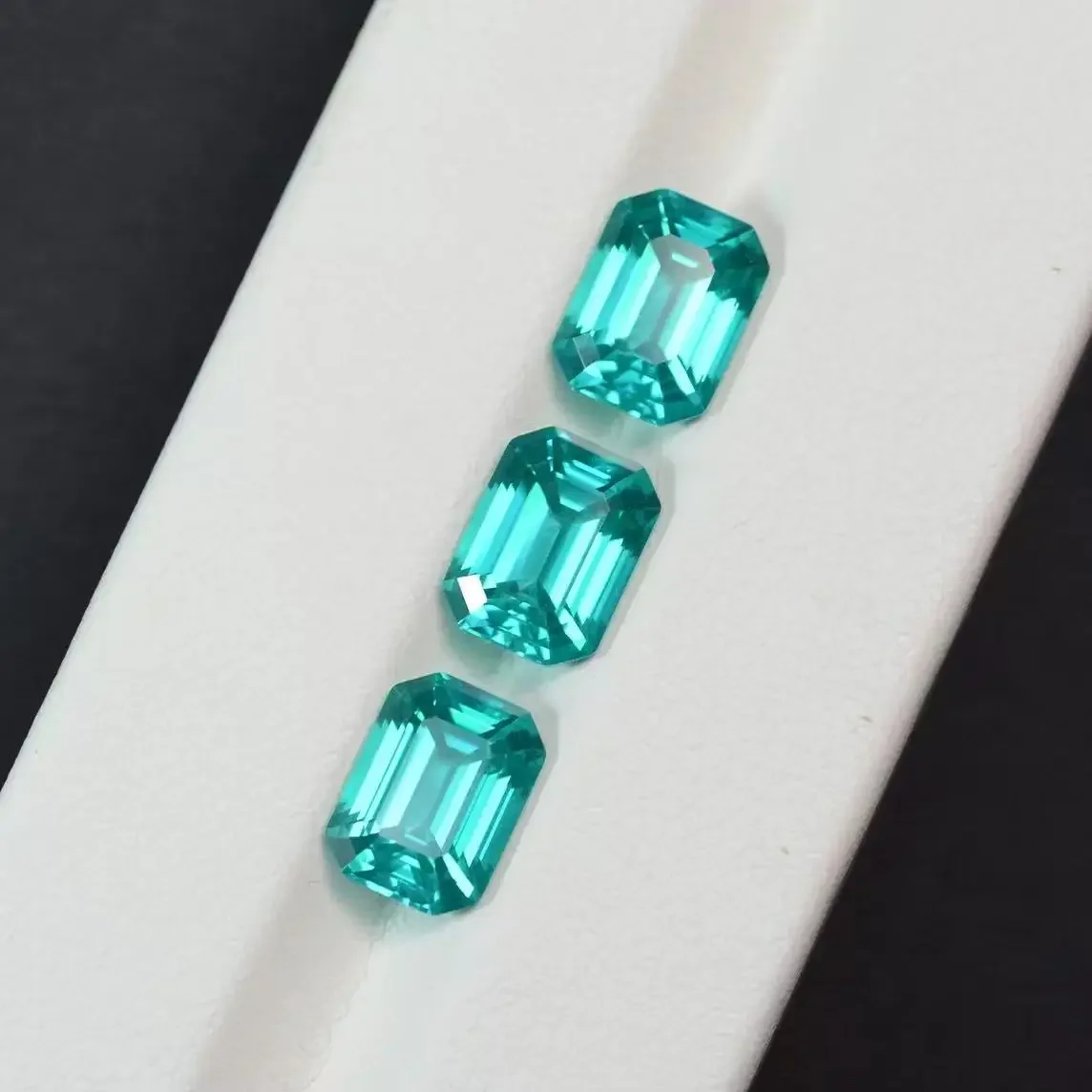 P P Laborgezüchteter Paraiba Neonblauer Ovales Schliff DIY Hochwertige Schmuckherstellung Einfassung Ring Halskette Armband Wählbare Zertifizierung – Detail 14