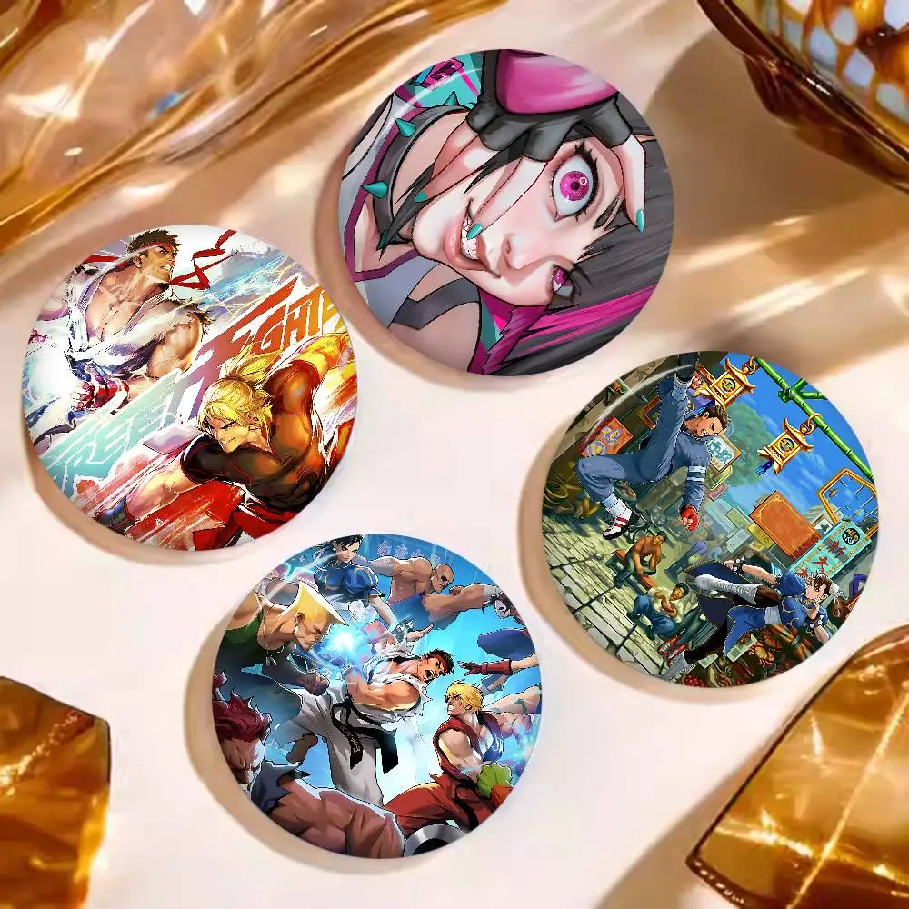 Street Fighter Retro 58mm Cute Series Pins Funny Badge Interesting Cartoon Animals Brooches Backpack Clothes Gift Accessory