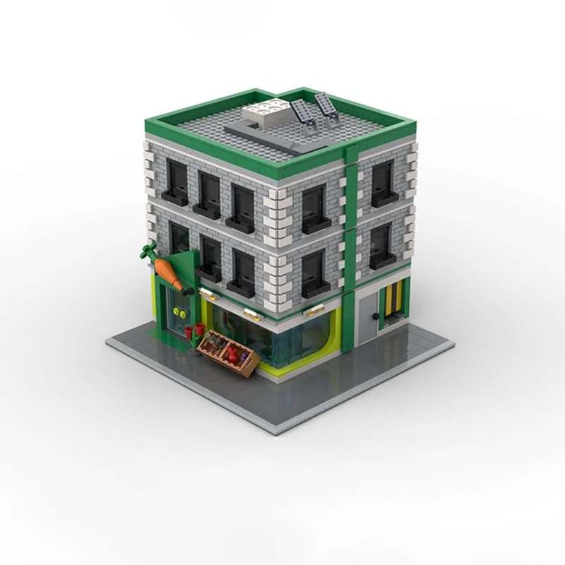 1724pcs MOC Modular Grocery Store Modification Cityed Model Building toy blocks DIY creative Christmas gift idea Education Brick