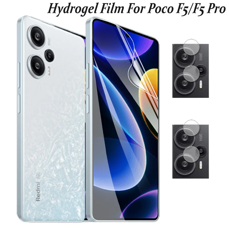 

F 5 Hydrogel Film for xiaomi poco f5 pro 5g Screen Protector poco f5 pro soft glass for poco f5 hidrogel película/Camera protection pocof5 not tempered glass