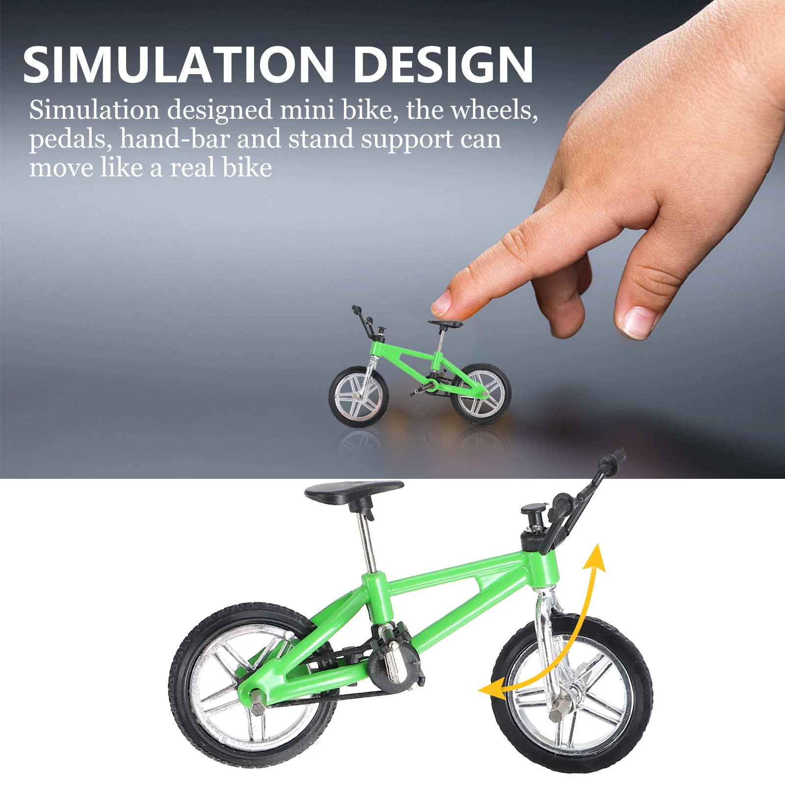 

1 комплект, велосипед на палец, износостойкий сплав, имитация настольного велосипеда на палец, детский подарок, модель игрушки для велосипеда