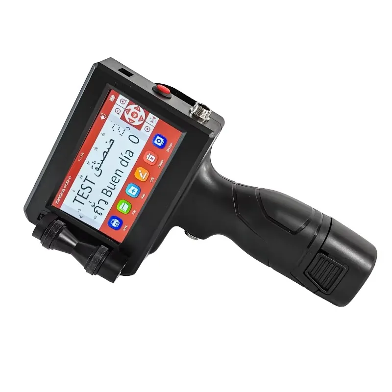 Portable TIJ Inkjet Printer Gun,12.7mm Print Height for Date, Batch Number, Barcode & Expiry Data on Paper and Label