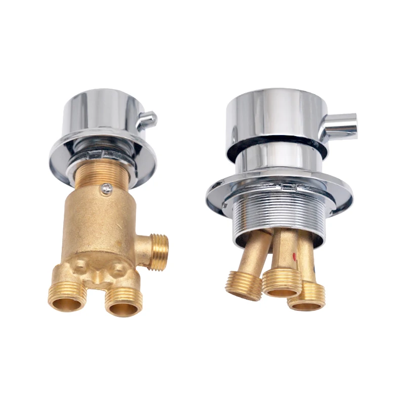 Split Two Piece 2 or 3 Way Wafterfall Diverter Valve Hot And Cold Water Brass Switch Valve Control For Bathroom Shower Bath