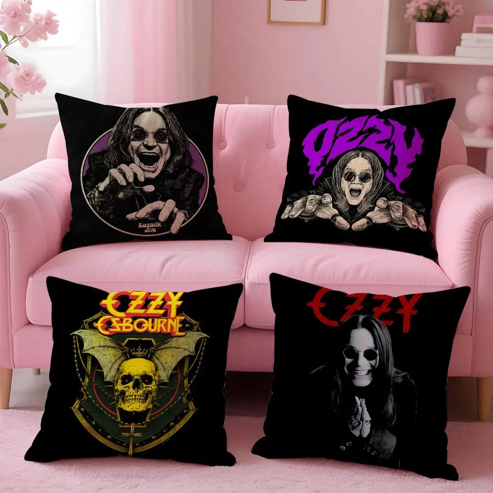 music Ozzy Osbourne Cushion Cover Soft Washable Pillowcase Cushion Cover for Sofa Bed Car Travel Office Home Decor