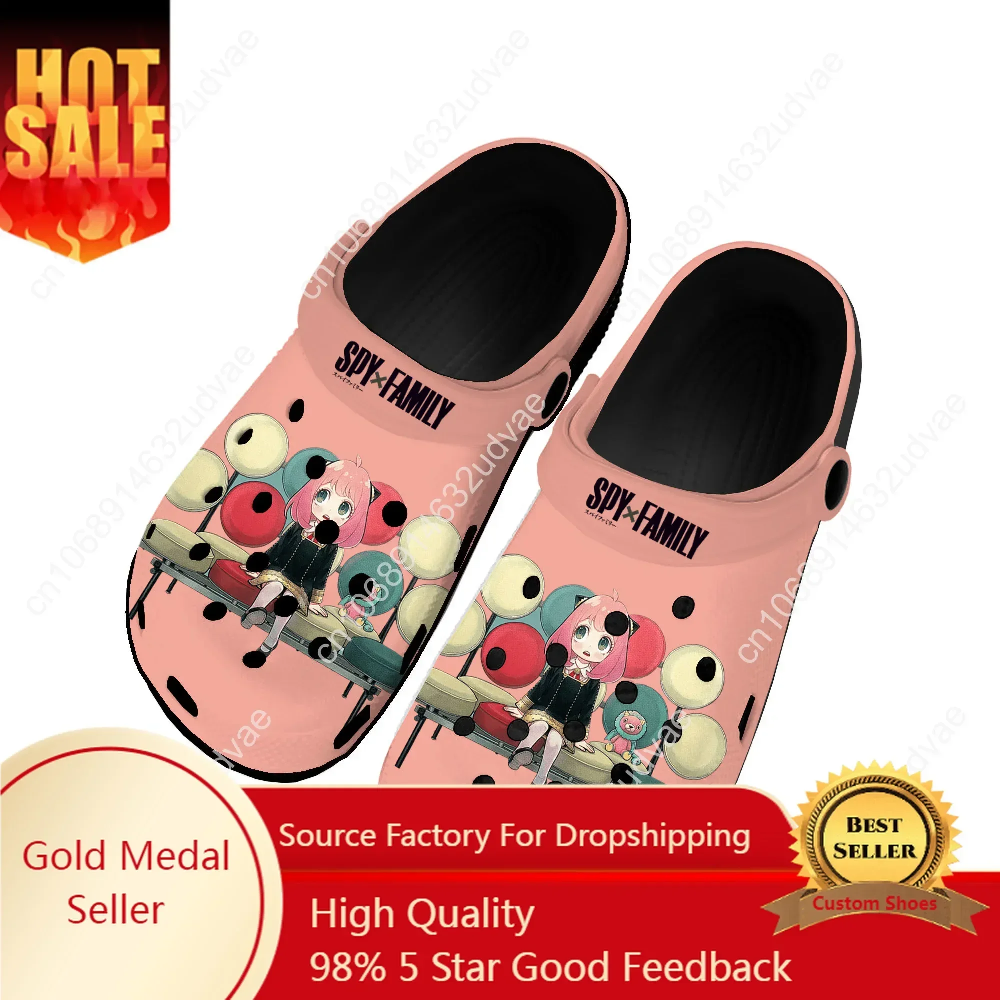 

Spy X Family Anya Forger Home Clogs Custom Water Shoes Mens Womens Teenager Shoe Garden Clog Breathable Beach Hole Slippers