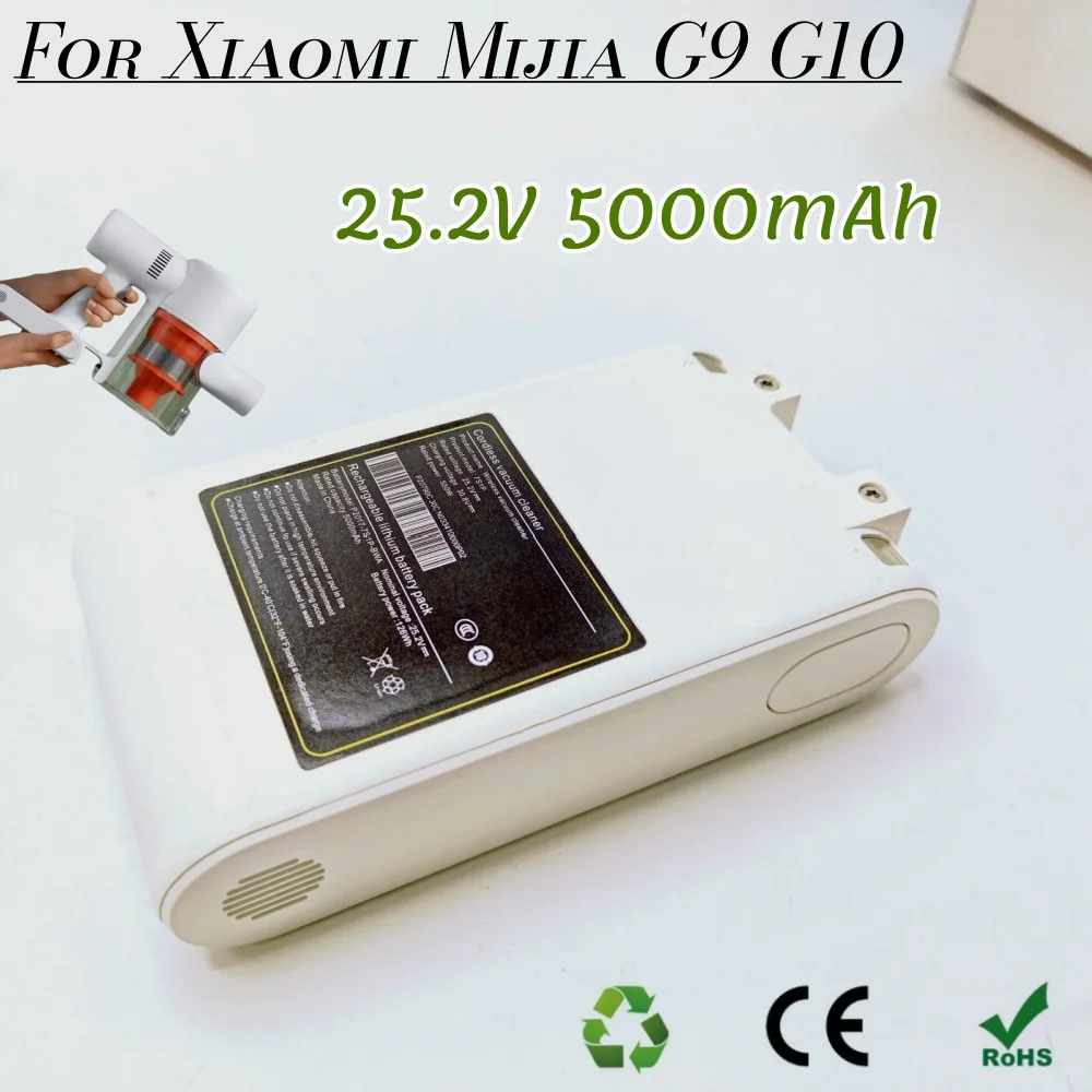 

for Xiaomi Mijia Dreame G9 G10 T10 R10 Vacuum Cleaner Accessories 25.2V 5000mAh Rechargeable Li-Ion Battery Pack