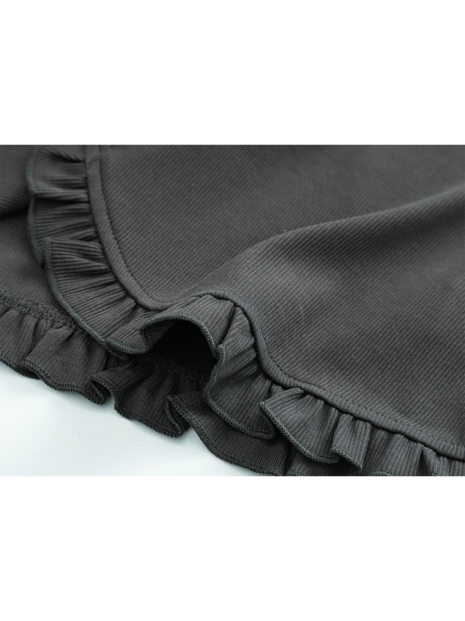 Women Grey Polo-Neck Bow Shirts Blouses Y2k Vintage 2000s Aesthetic Elegant Long Sleeve Shirt Fashion Clothes Spring Autumn 2025