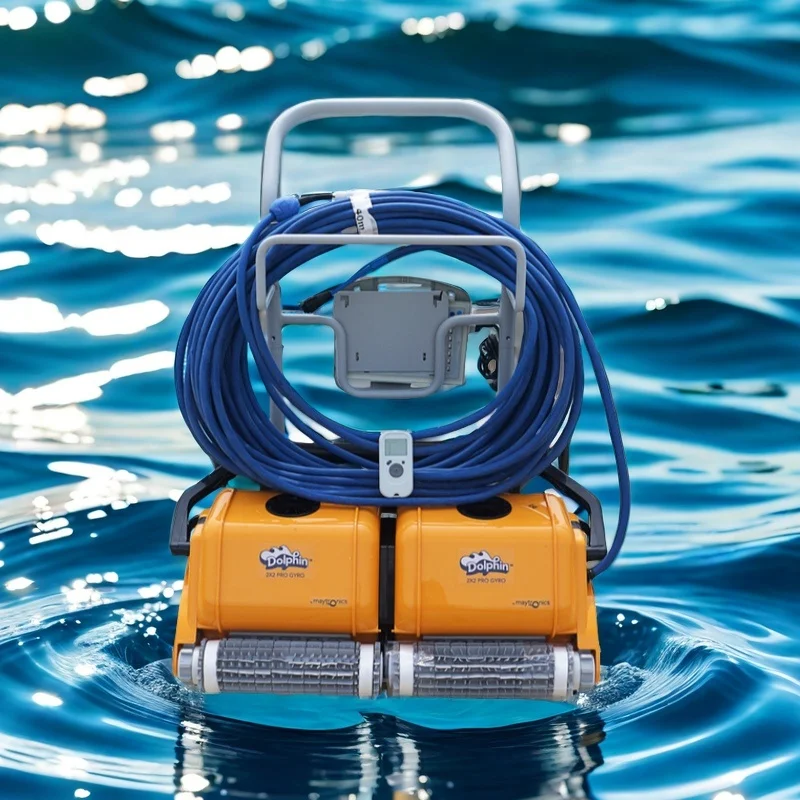 Smart Control Dolphin 2X2 China Robot de limpieza de piscinas Limpiador con cable para la piscina