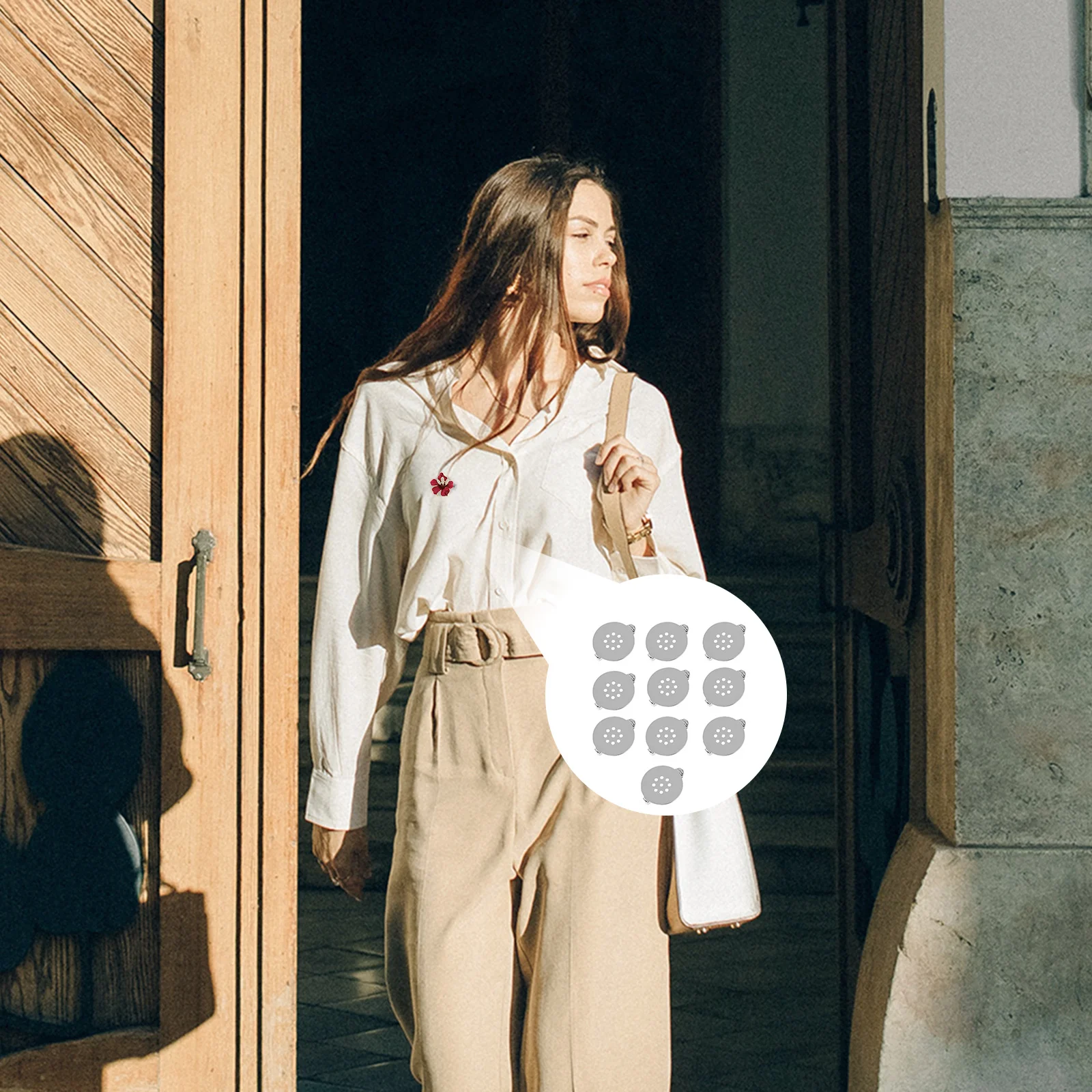 

10pcs Tray With 9 Holes Diy Brooch Bezel Base Safety Breastpin Making Accessories Jewelry Craft Supply Brooch Blank Tray