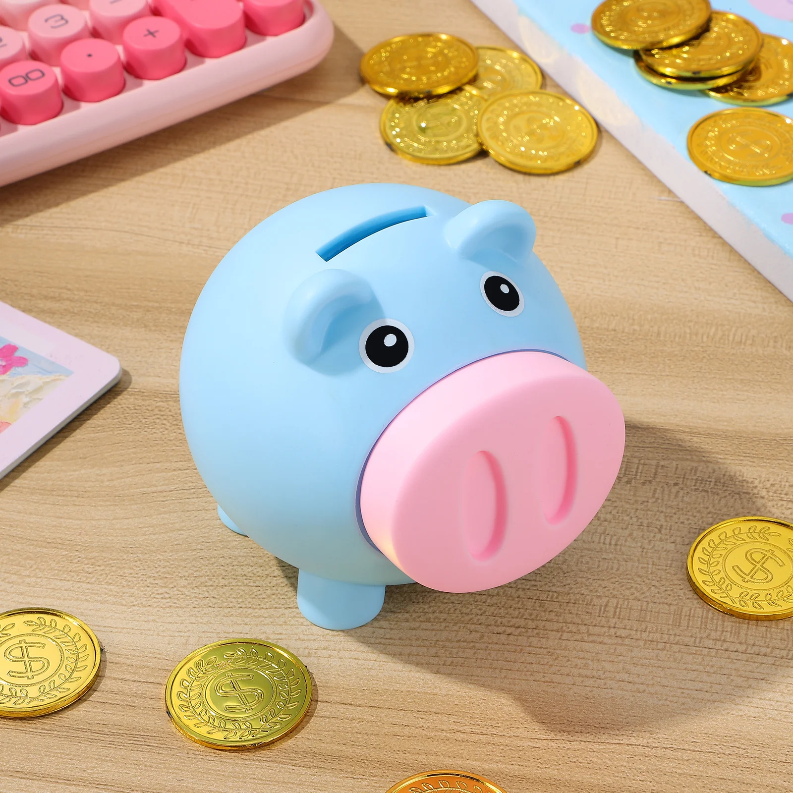 かわいい貯金箱 子供用貯金箱 豚の形をしたコインバンク 取り外し可能な底プラグ 子供や大人のための節約習慣を促します