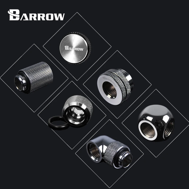 

BARROW S Version Metal Fitting Computer Connector use for Water Cooling System Extend Fitting 45-90 Angle Cable Adapter P