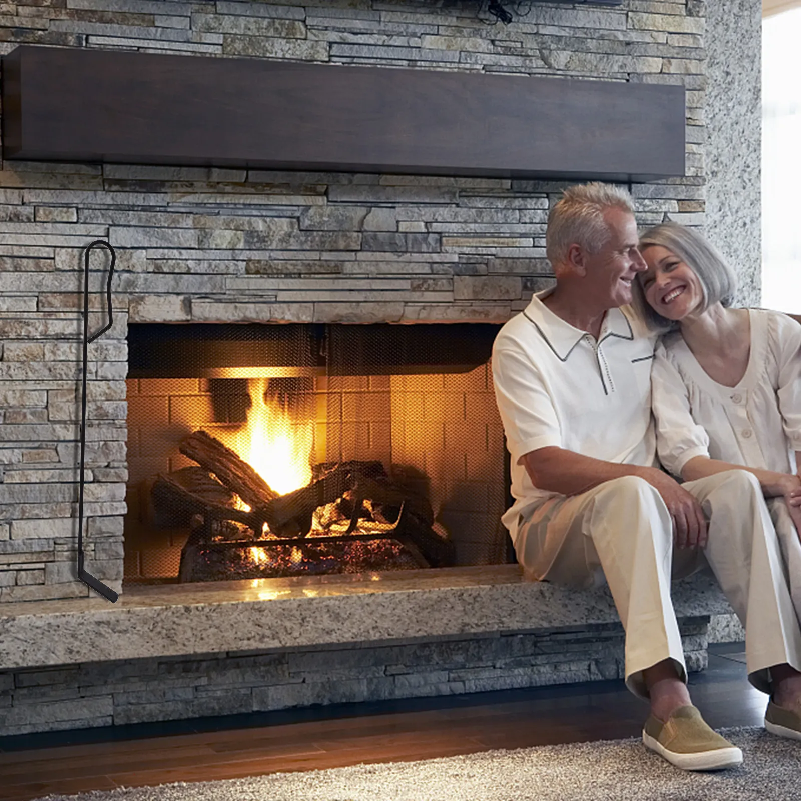 

Усиленный совок для угля из железного сплава для гриля, очистки каминов и печей, эргономичный, легкий, портативный, для домашнего барбекю