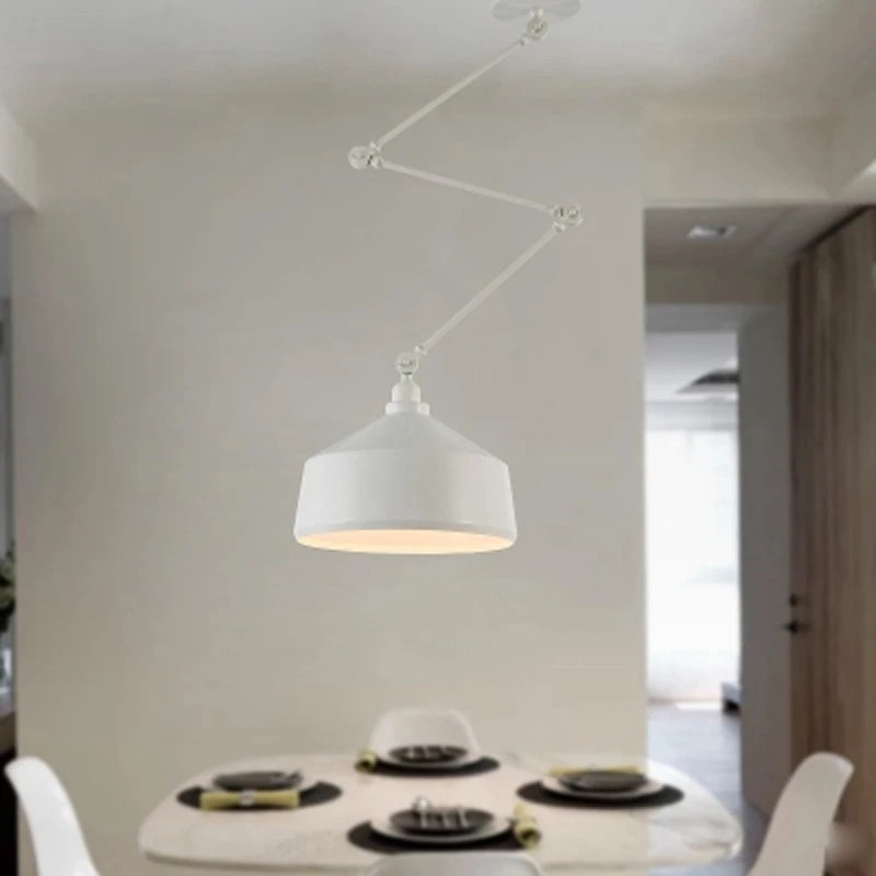 Moderne Ijzeren Zwart Witte Hanglamp Nordic Bed Eetkamer Woonkamer Creatief Aanpassen Diy Enkele Indoor Armatuur Led Light