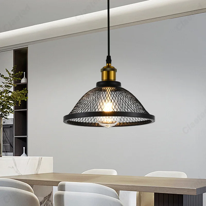 

Creative Retro LED Wrought Iron Black Chandelier Dining Room Living Room Corridor Bedroom Decorative Lighting