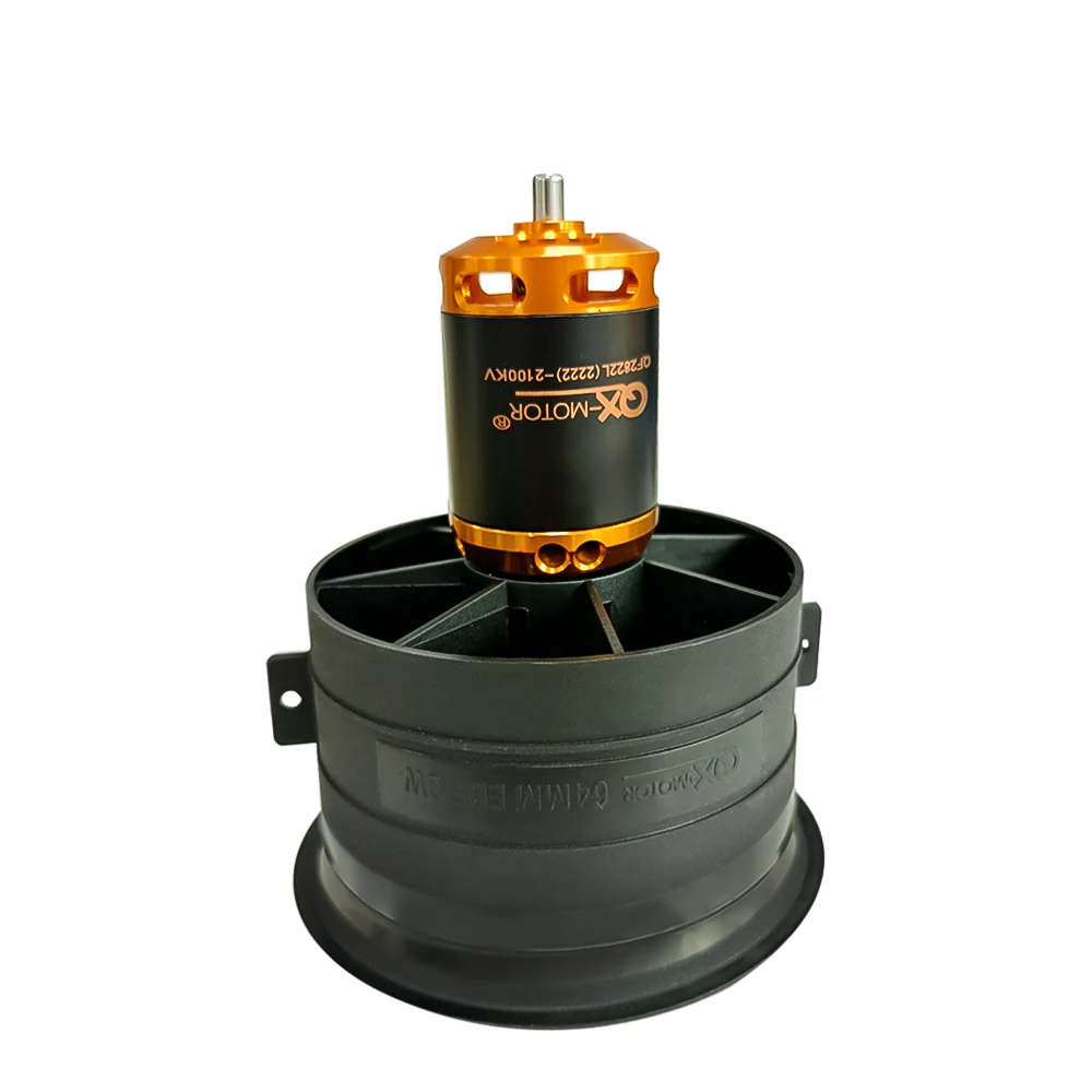 QX-MOTOR 64mm EDF 2100KV 2300KV 3300KV 4300KV 4s 6s 모터 12 블레이드 덕트 팬 FMS RC 비행기 부품 도매