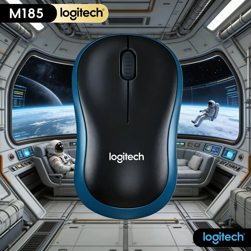 Logitech M185 Energy Saving Wireless Mouse Durable Shell Precise Optical Tracking For Daily Compute