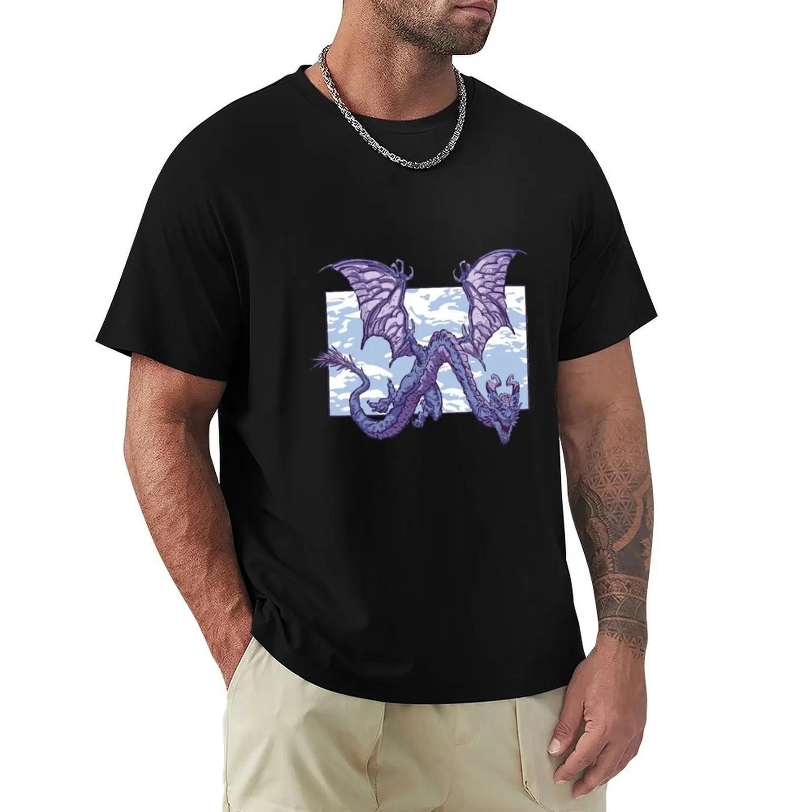 Sky Dragon T-Shirt Casual Light Summer Short Sleeve Top