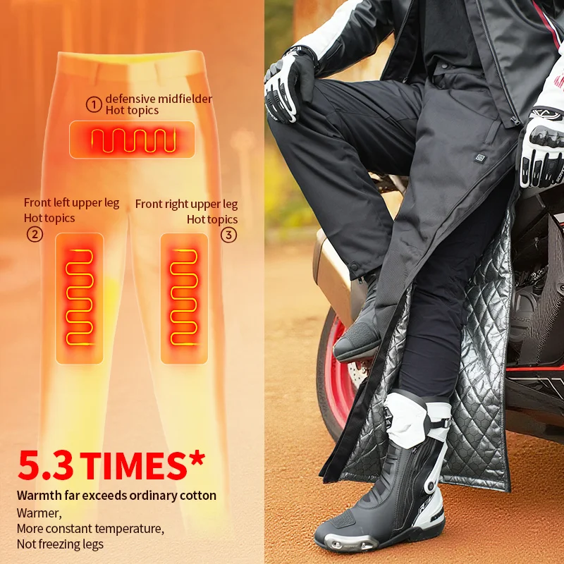 SCOYCO Motorcycle Pants Electric Heated Quick Take Off Pants Winter Warm Waterproof Off-Road CE Anti-fall Quick-Release Trousers