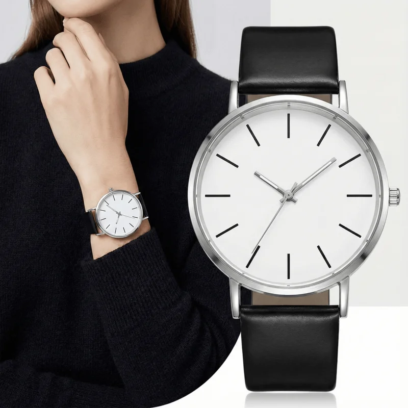 

Женские кварцевые часы, повседневные простые женские наручные часы с ремешком из искусственной кожи, модные женские часы, женские часы relogio feminino