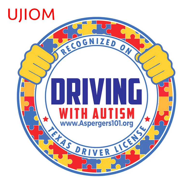 UJIOM Child With Autism On Board Colorful Wall Sticker Premium Creative Bookshlef Windows Decal High Quality DIY Decoration