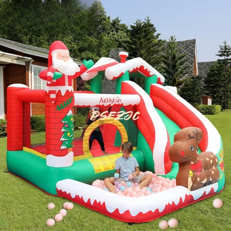 Home Christmas Halloween Inflatable Castle Small Castle Outdoor Mischievous Castle