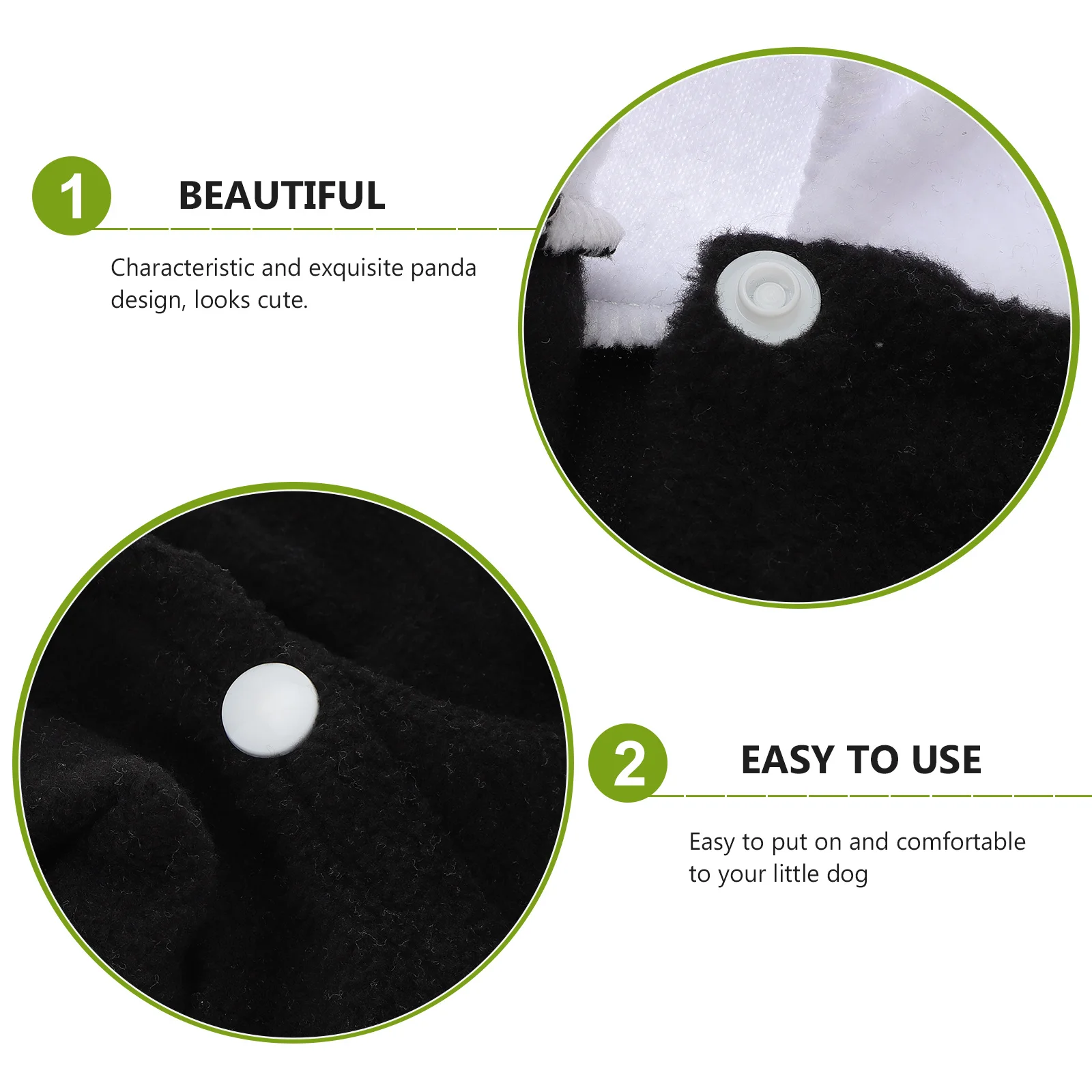 

Dog Panda Costume Puppy Clothes Autumn Winter Dress Size L Stylish Durable Cotton Shirt for Walking Jogging Special Occasions